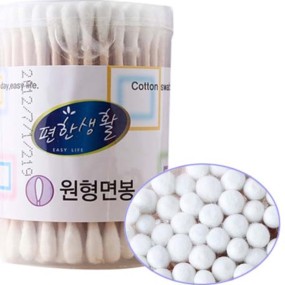 자작나무귀청소미용면봉 부드러운상처소독 원형메이크업면봉 100P - 상세 이미지 2