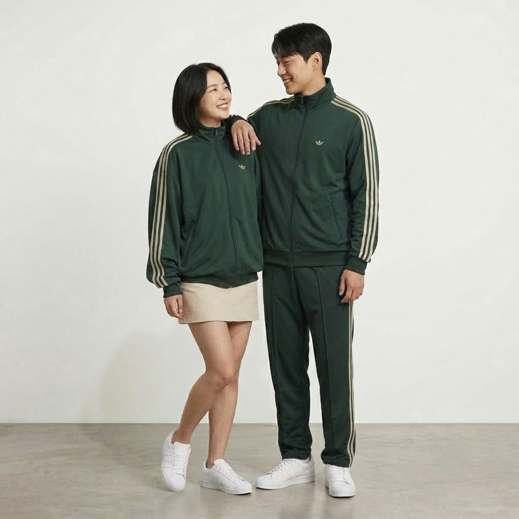 [국내매장판] 아디다스 오리지널스 베켄바우어 남성 트랙탑 클래식 집업 져지 딥그린, L - 상세 이미지 2