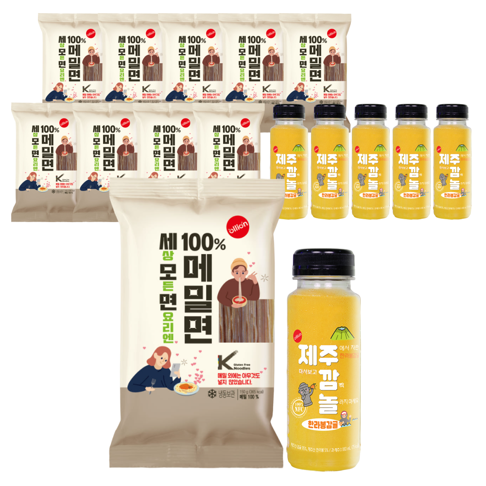 [세모면&깜놀웰니스팩] 100% 메밀면 150gx10팩+제주깜놀 한라봉감귤 6ea - 상세 이미지 2