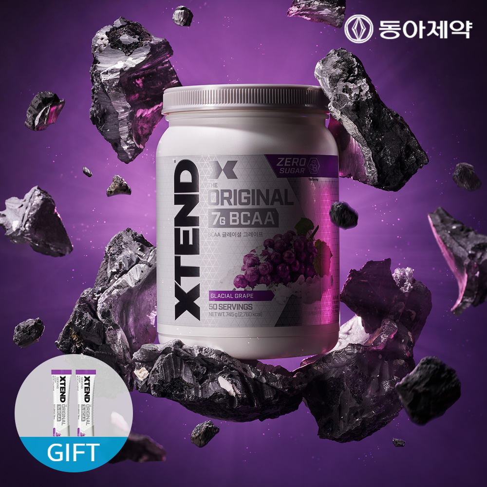 [슈퍼적립] 엑스텐드 BCAA 7,000mg x 50서빙 제로슈가 아미노산 포도, 745g, 1개