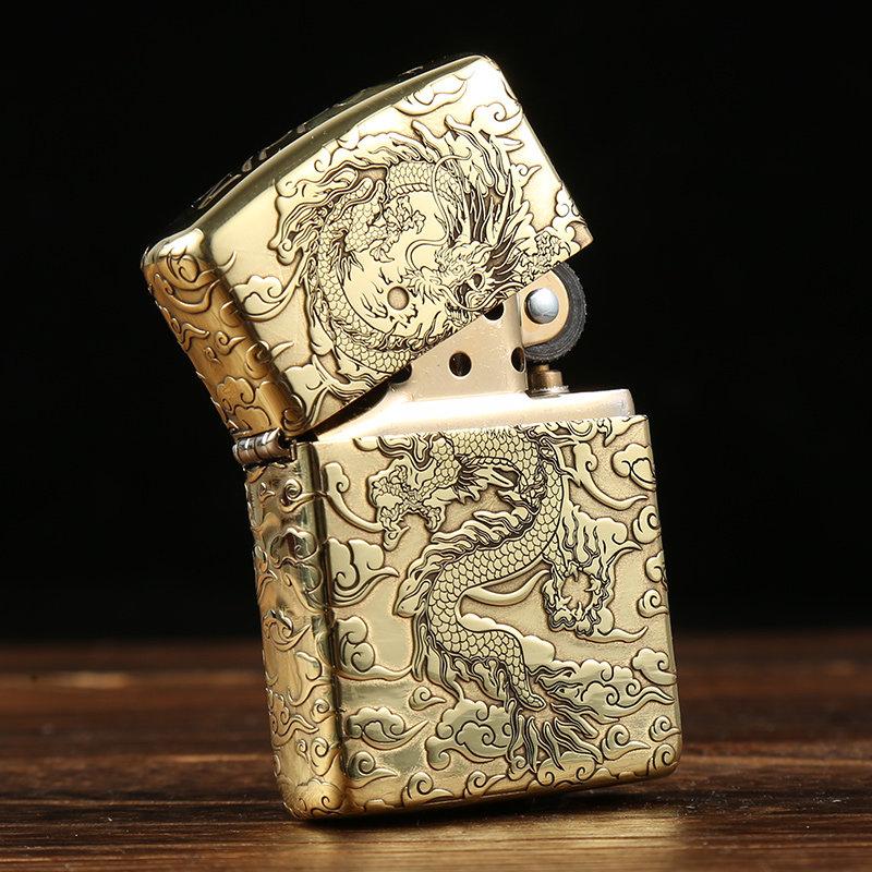 ZIPPO 오일 라이터 순동 아머 용등사해 용무늬 - 상세 이미지 3