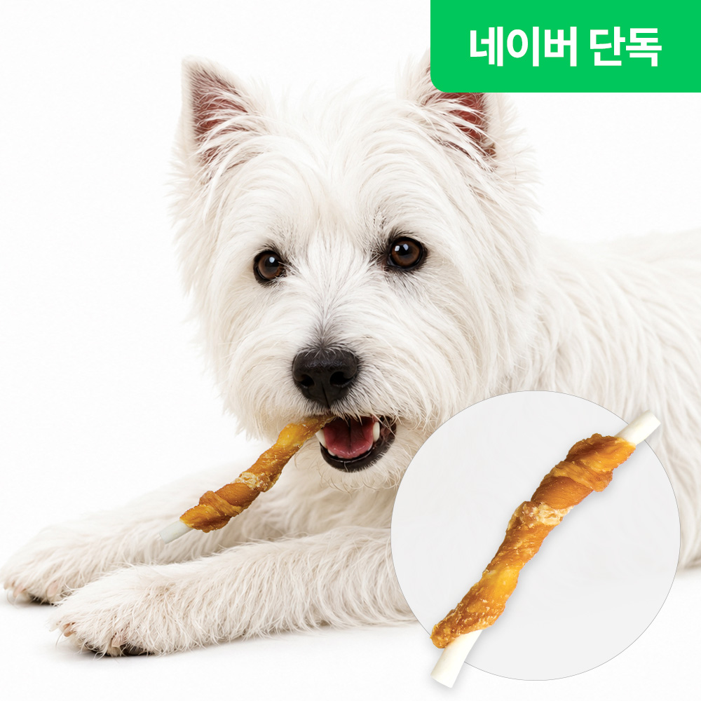 (10봉) 띵독 띵크유어도그티 강아지 우유껌 애견 오래먹는 개껌 담기 - 상품 이미지