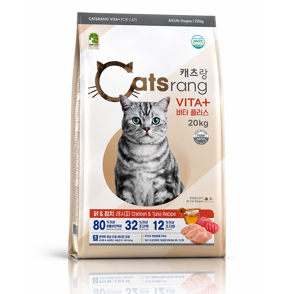 캐츠랑 20kg 캣츠랑 전연령 고양이 사료 대용량 점보 업그레이드 길냥이 길고양이 밥 - 상품 이미지