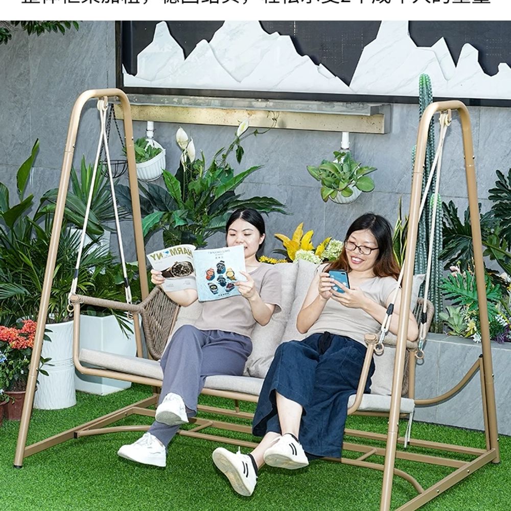 그네의자카페 야외 정원 라탄 기본형 - 상세 이미지 2