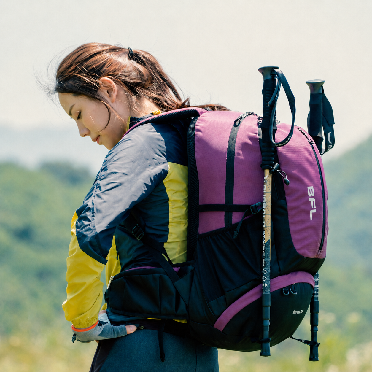 버팔로 모레노 등산배낭 35L 레인커버 트래킹 백팩 배낭 가방 - 상세 이미지 4