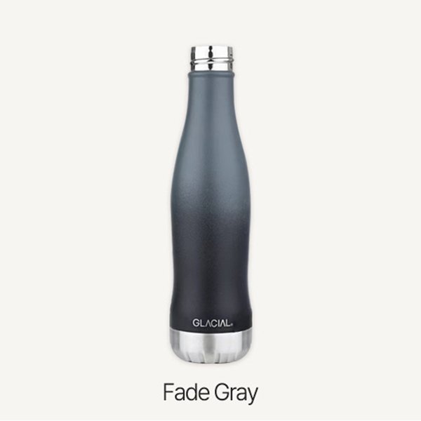 그립감좋은 슬림한 텀블러 보온보냉 400ml, 그레이 - 상품 이미지