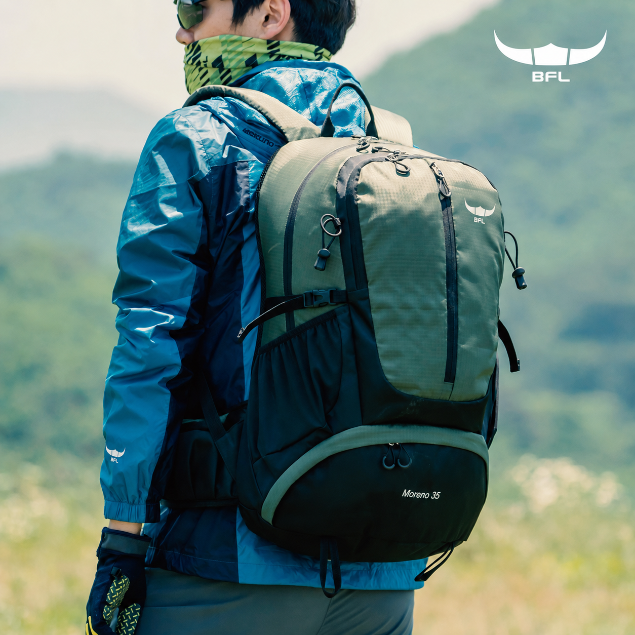 버팔로 모레노 등산배낭 35L 레인커버 트래킹 백팩 배낭 가방 - 상세 이미지 3