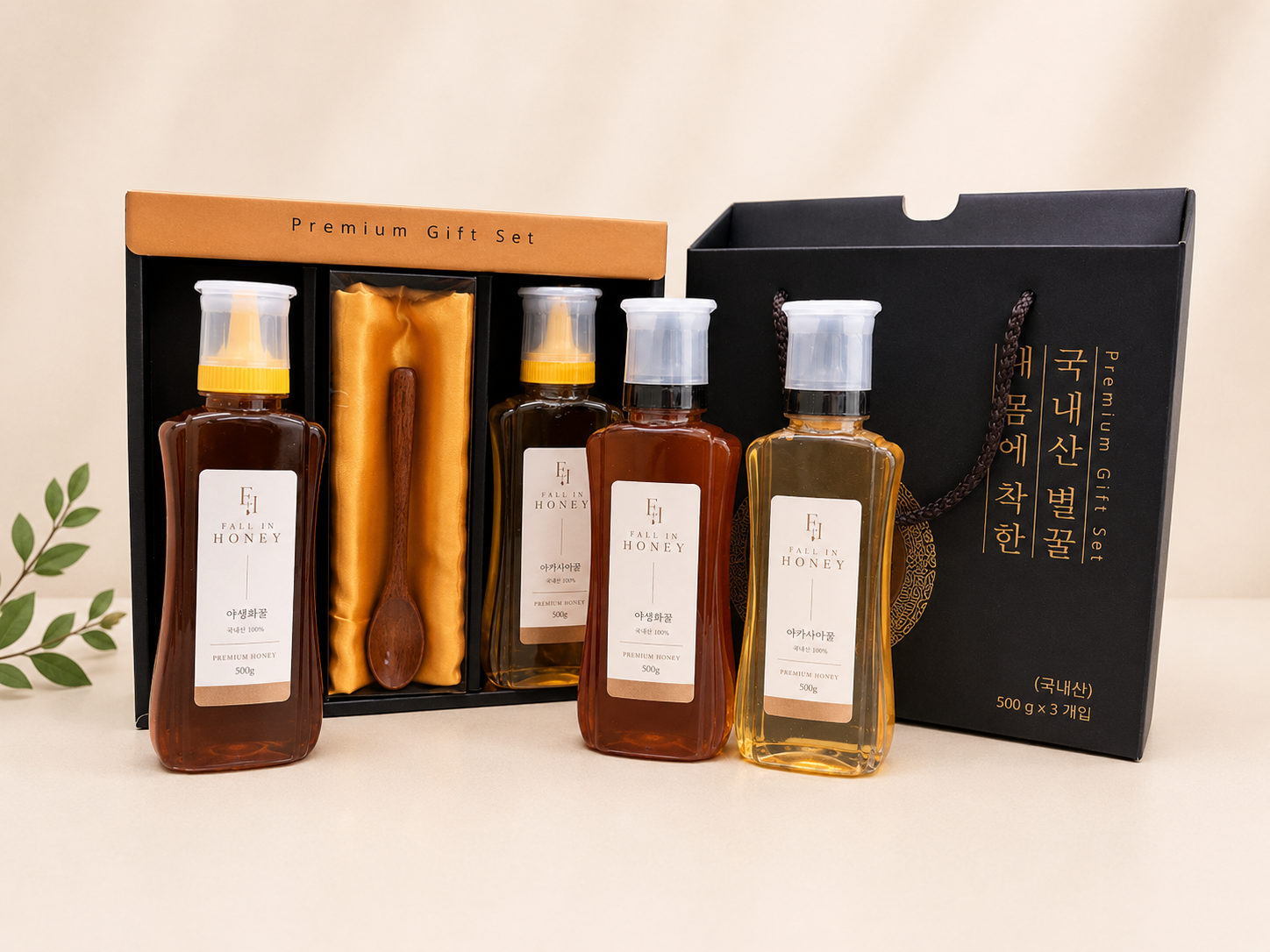 국산 아카시아꿀 500g 야생화꿀 500g 명절 선물세트 벌화분 - 상세 이미지 5
