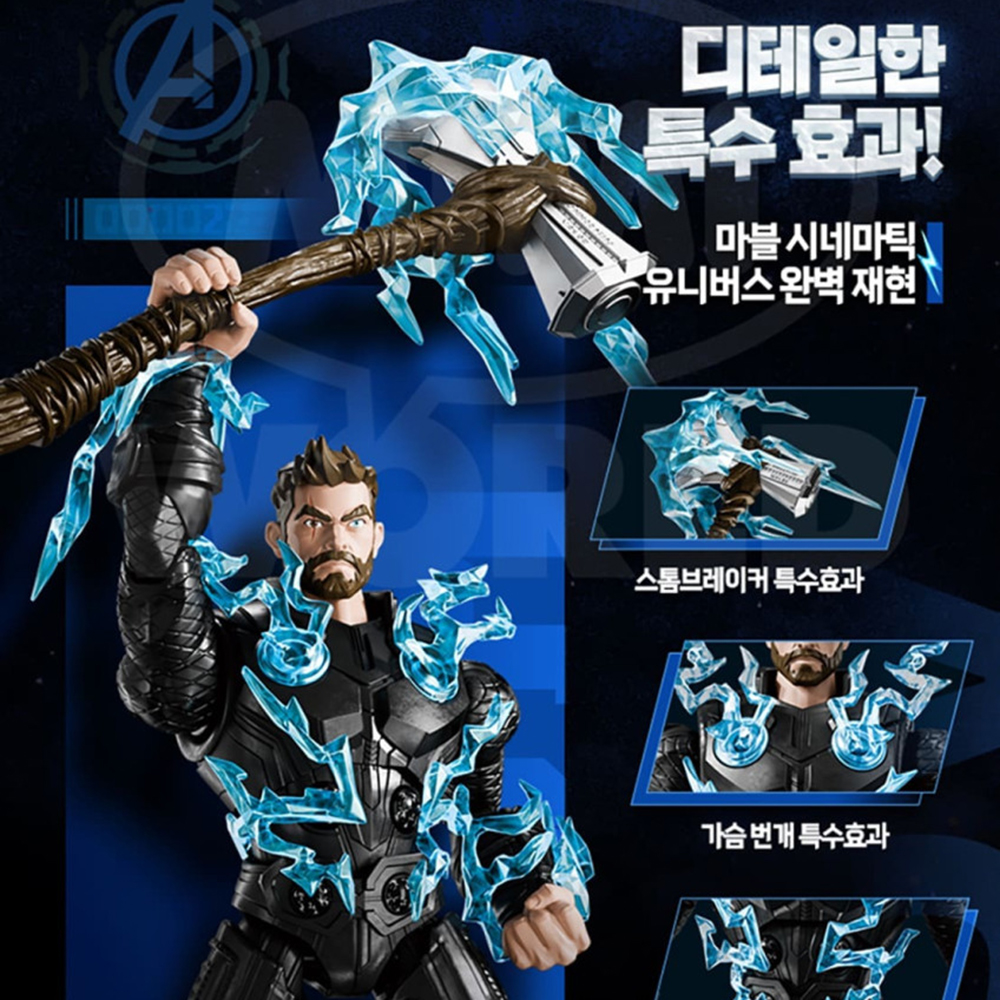 블로키 마블 토르 CC02 챔피언 클래스 프라모델 피규어 장난감 선물 스티커 세트 - 상세 이미지 2