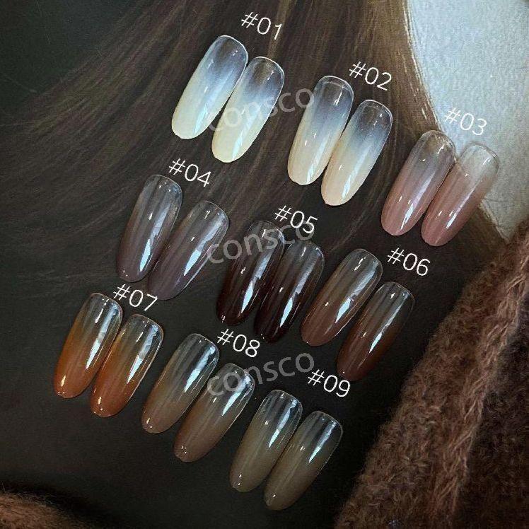 젤 네일 캬라멜 코코아 가을네일 브라운네일 유광젤 9색 - 상세 이미지 2