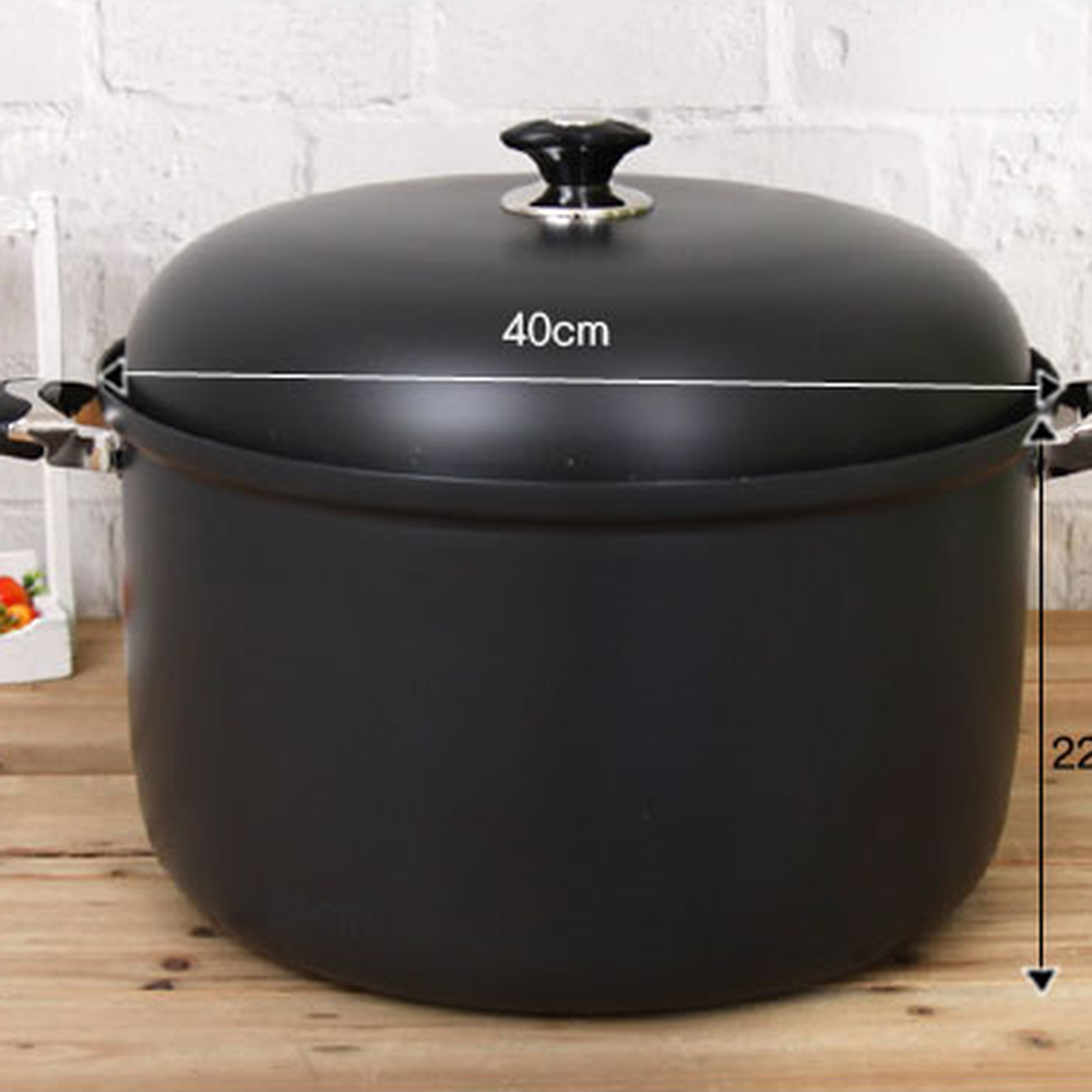내마모성시간절약찜통 경질처리대용량곰솥 눌어붙음방지음식조리곰통 40cm - 상세 이미지 2