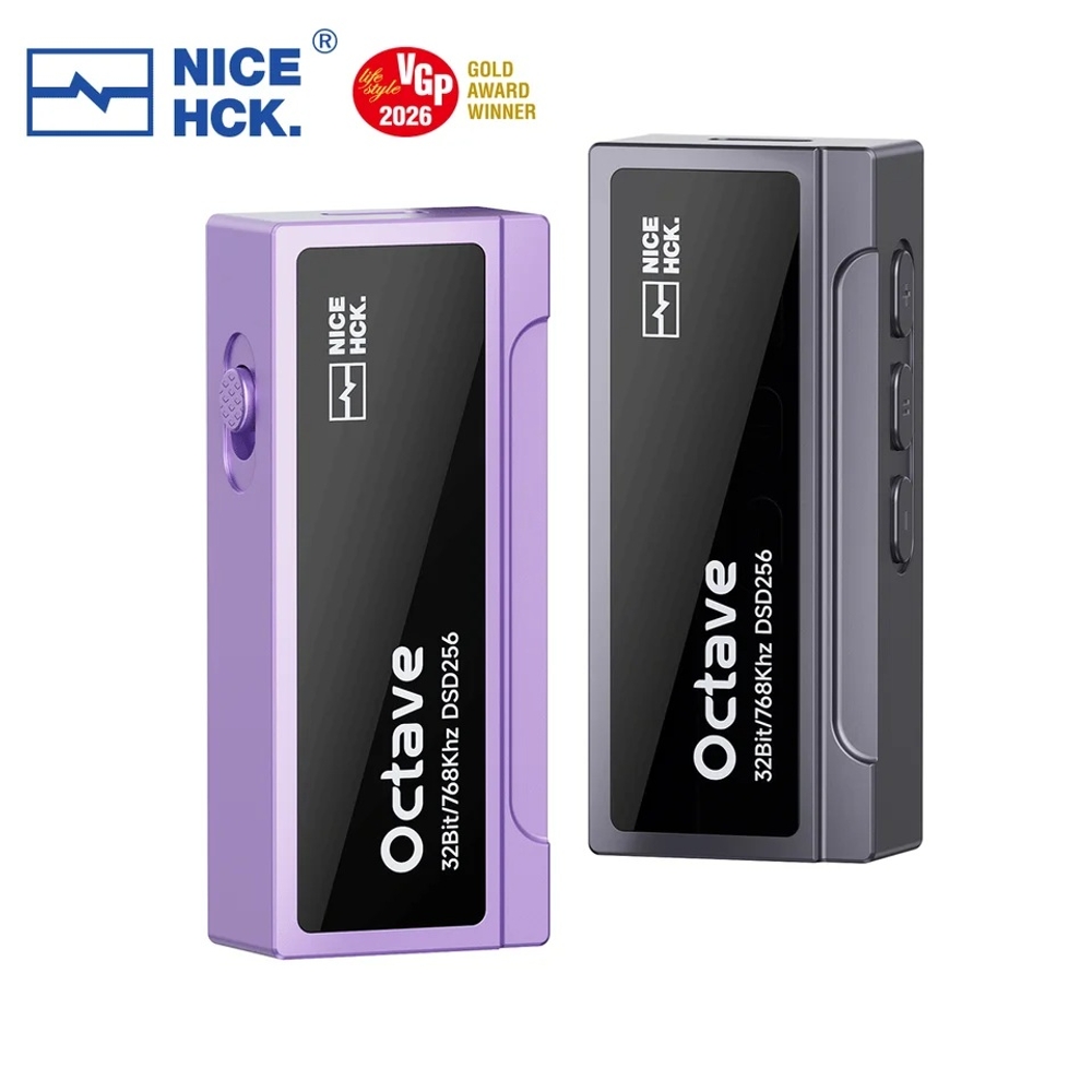 블루투스 미니 헤드폰 앰프 NICEHCK 옥타브 동글 DAC ES9039Q2M 디코딩 듀얼 - 상품 이미지