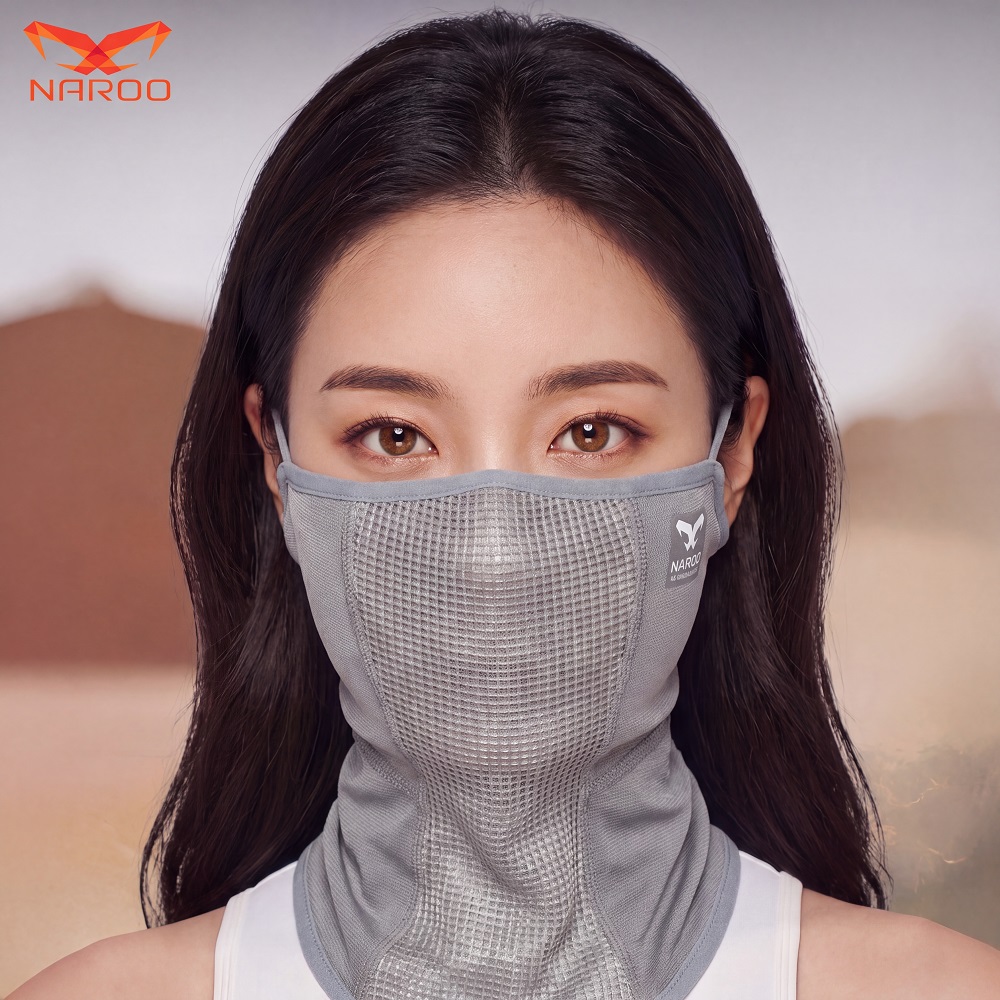 나루 마스크 N2플러스 자외선차단 여름용 스포츠 운동 러닝 골프 자전거 메탈 그레이 - 상품 이미지