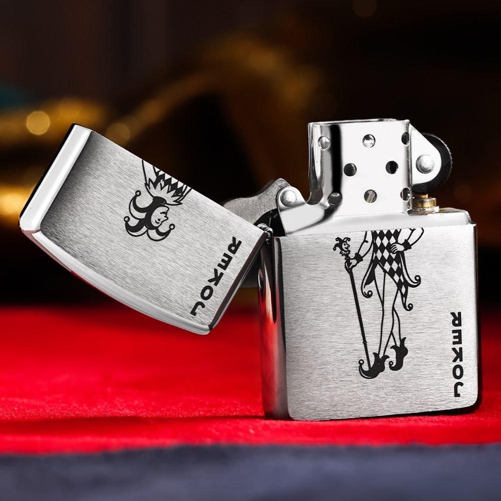 ZIPPO 지포 럭키 조커 아머 헤어라인 오일 라이터 남친 생일 기념일 발렌타인데이 선물 - 상세 이미지 3