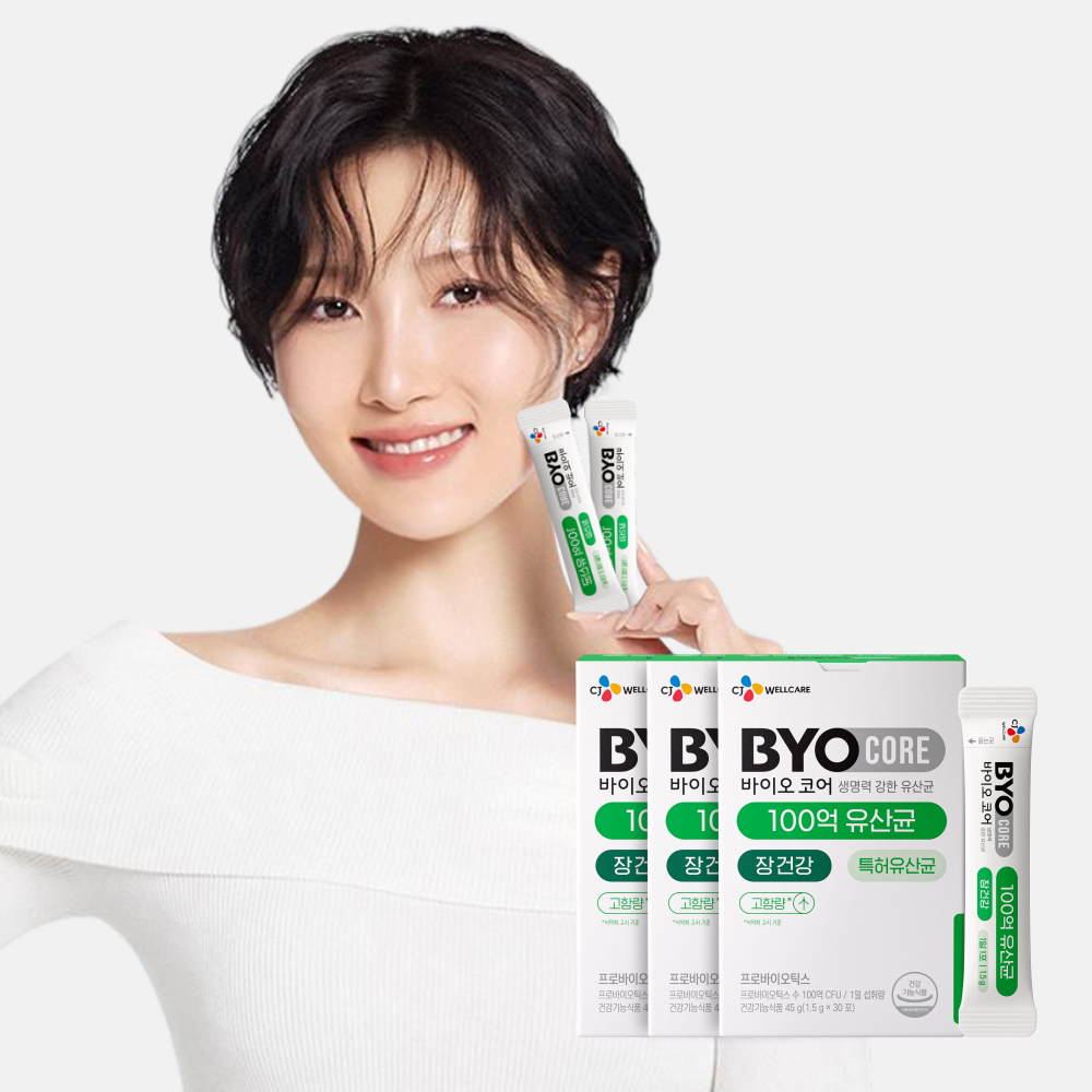 CJ 바이오코어 건강한 생유산균 부자유산균 100억 보장 최화정 유산균 3박스/3개월분 고함량유산균