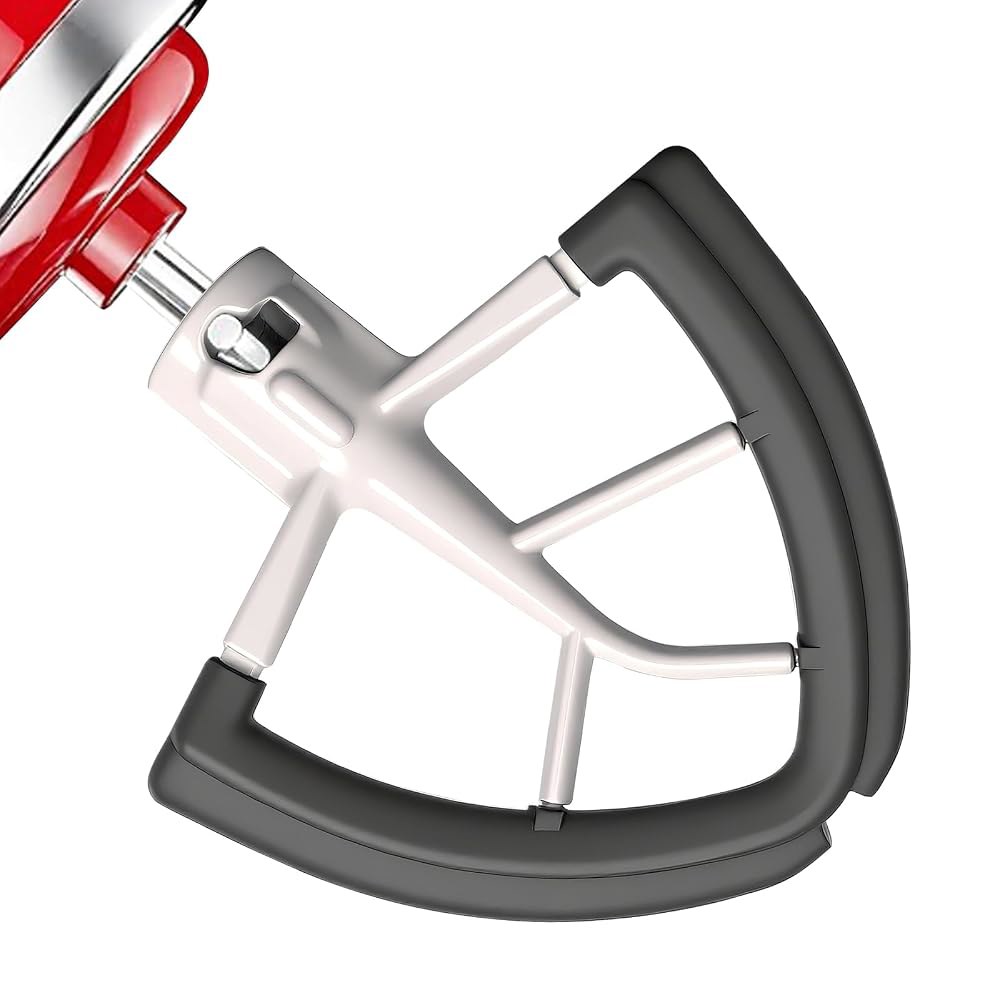 Flex Edge Beater for KitchenAid 4.5 /5 Qt 틸트 헤드 믹서 u2013 유연한 실리콘 가장자리 kitchen aid 패들 부착물, 자동 긁기 볼 스크 - 상품 이미지