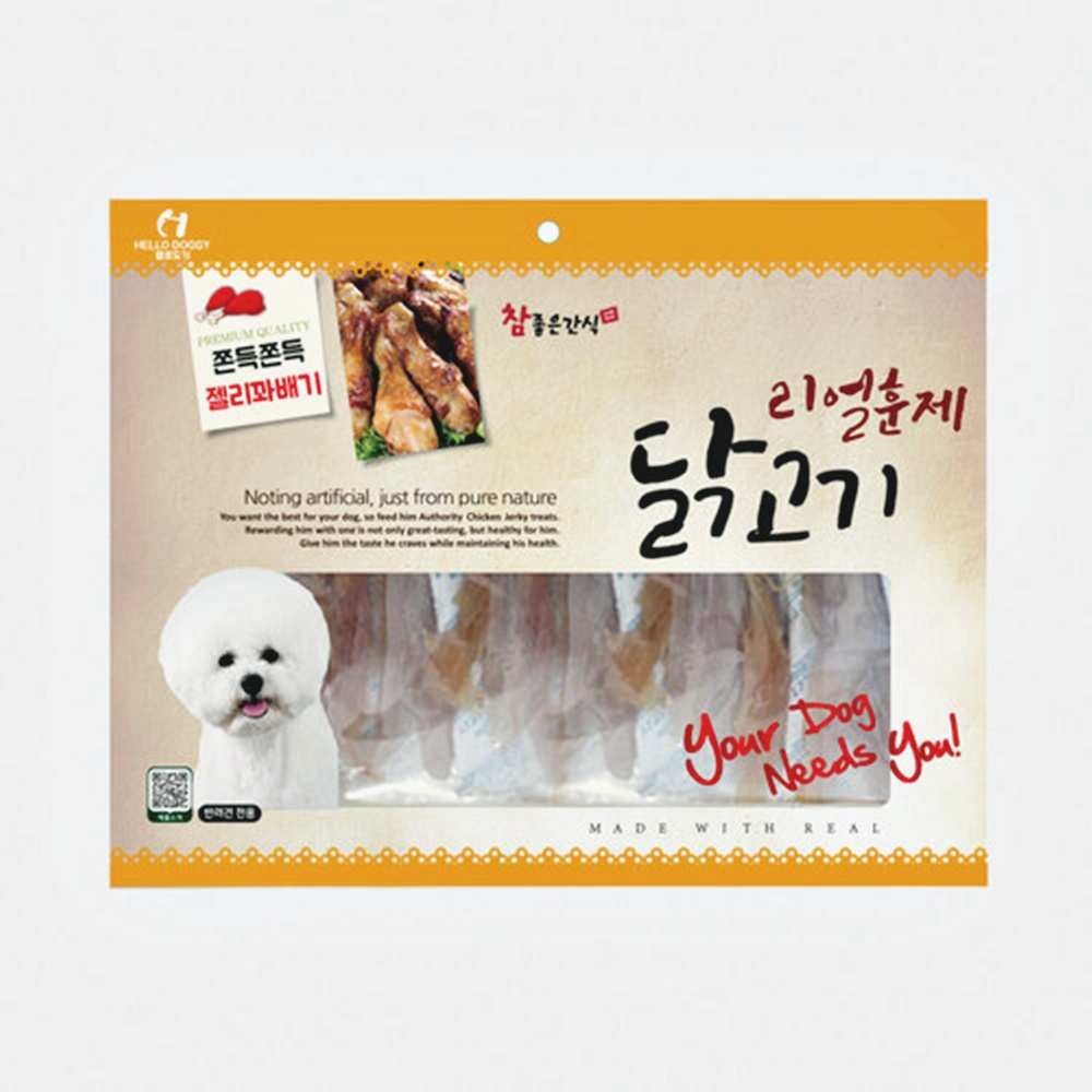 헬로도기 리얼훈제 사시미 애견 대용량 강아지간식 젤리꽈배기, 300g, 1개 - 상세 이미지 2