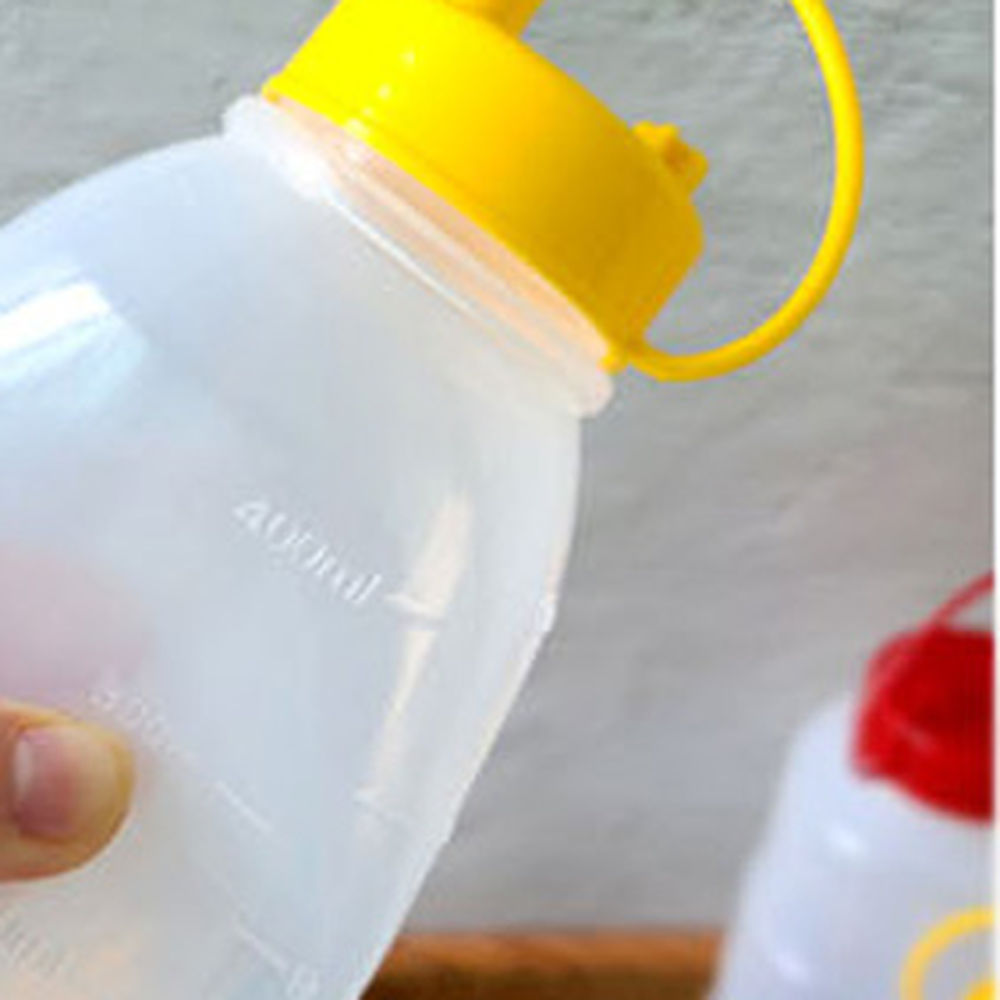 말랑재질국내제작양념병 대용량잠금방식케찹병 LDPE누름캡소스병 500ml - 상세 이미지 4