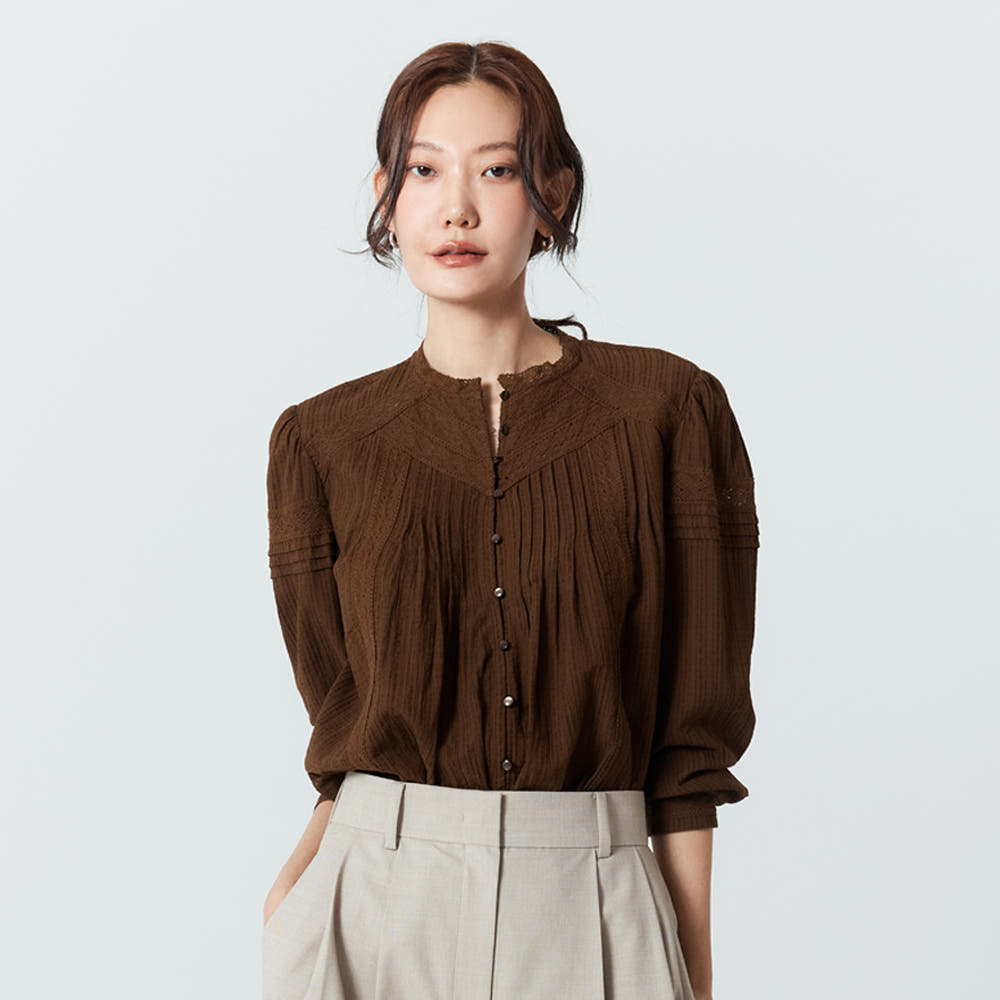 TheAtG 더엣지 썸머 아사면 레이스 블라우스