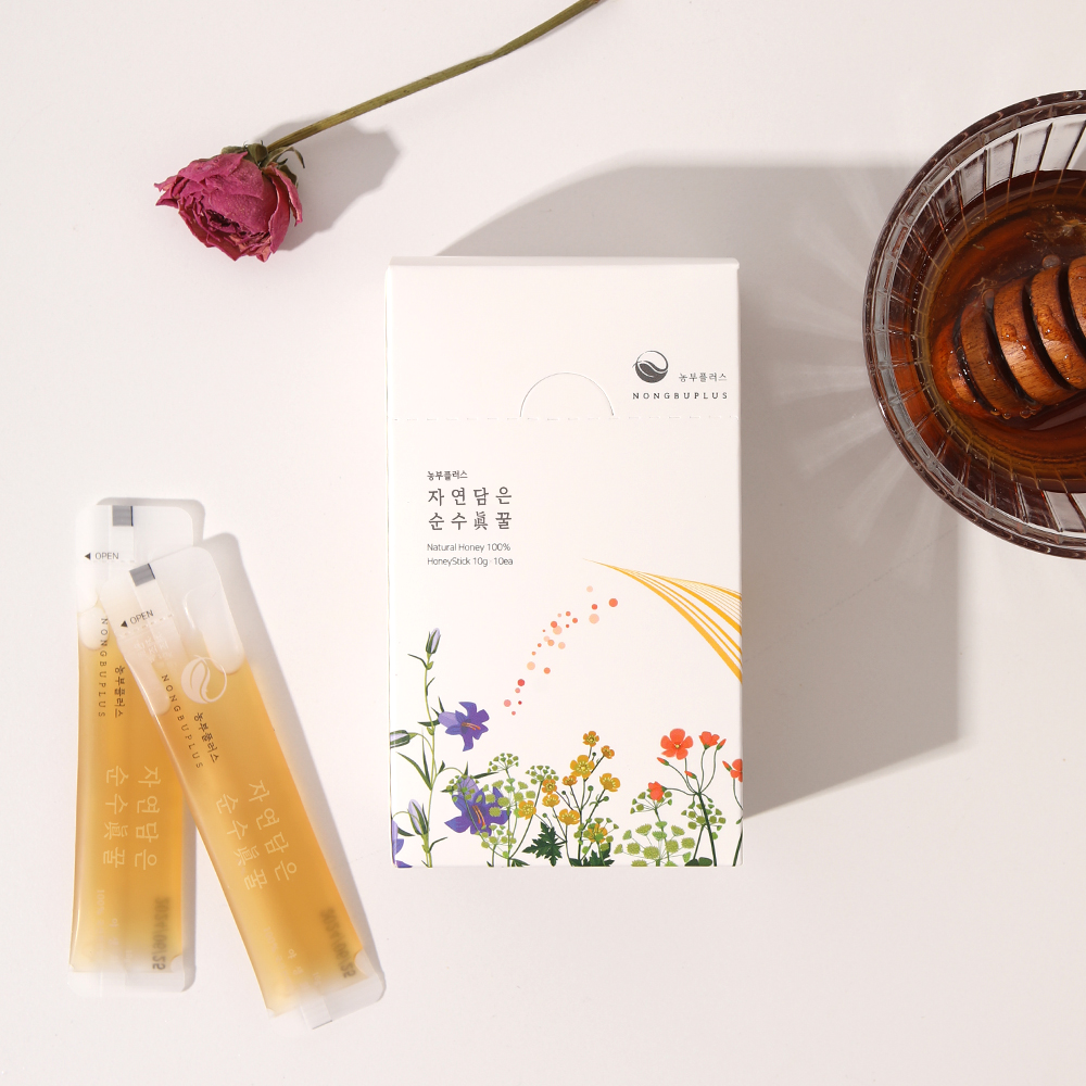 농부플러스 국산 토종꿀 아카시아꿀 밤꿀 잡화꿀 스틱 선물세트 (10g 30개입) - 상세 이미지 4