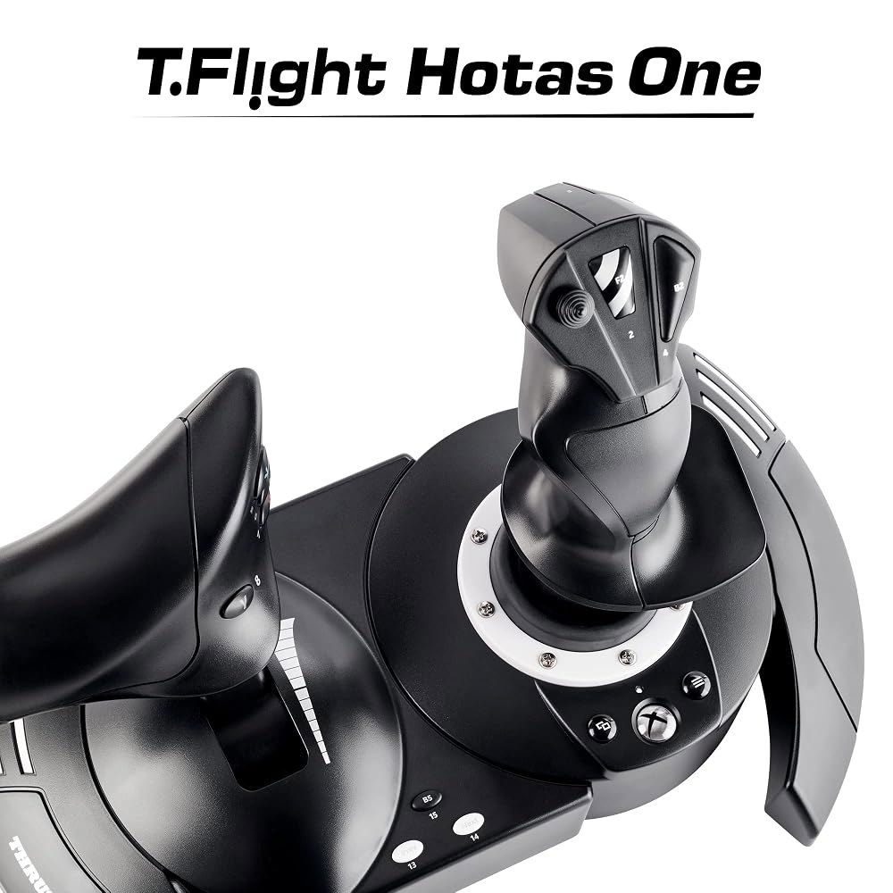 스로스트마스터 T-Flight 풀 키트 HOTAS, 러더 스로틀, 햇 효과 비행 PC용 5축, 및 매핑 XBOX 포함 조이스틱, 저항, 홀 시뮬레이션용 버튼, 분리형 스위치, 가능 - 상세 이미지 3