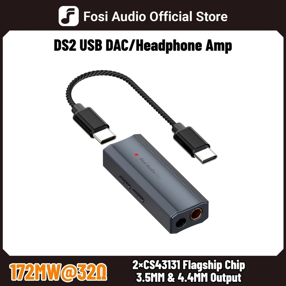 블루투스 미니 헤드폰 앰프 Fosi Audio DS2 DAC 동글 DSD 디코더 앰프 - 상품 이미지