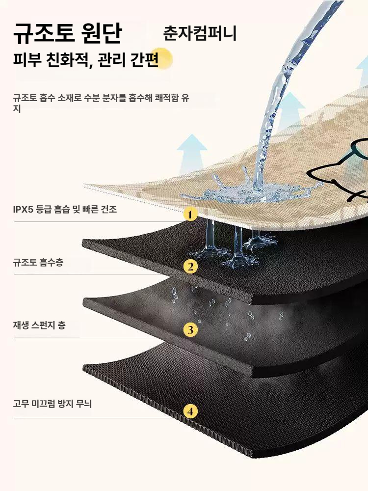 헬로키티 욕실 매트 발판 주방 전용 미끄럼방지 흡수 발매트 바닥용 카페트 캣 - 불규칙 40x60 cm - 상세 이미지 4
