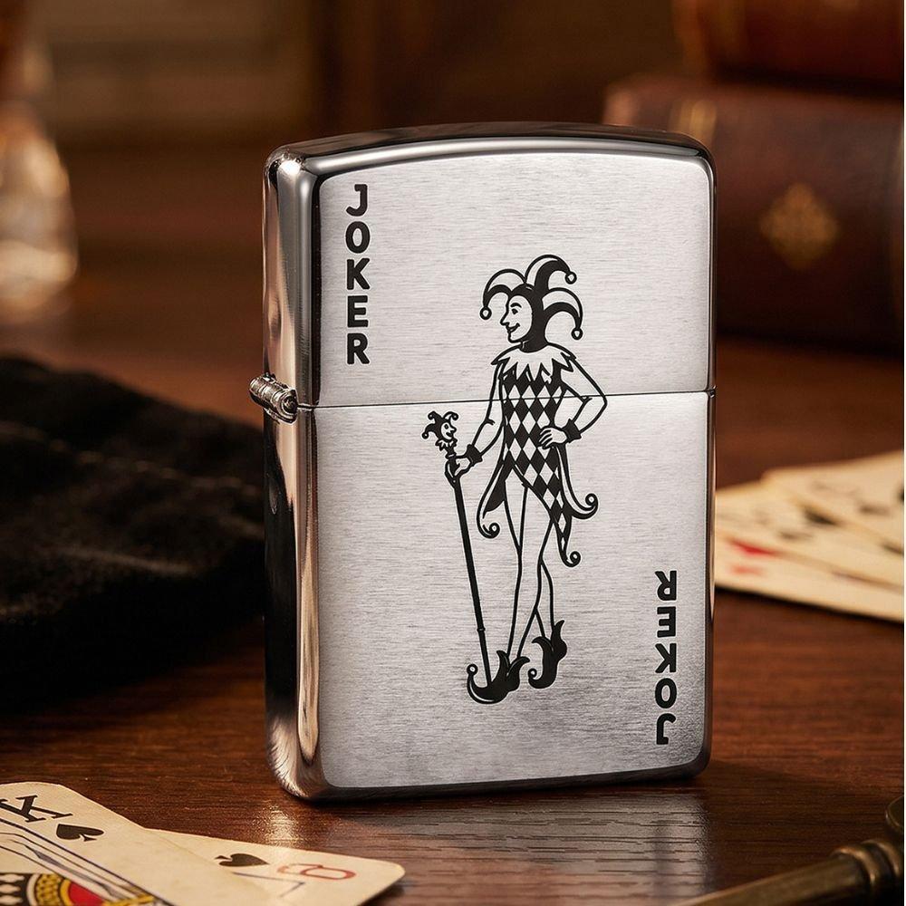 ZIPPO 지포 럭키 조커 아머 헤어라인 오일 라이터 남친 생일 기념일 발렌타인데이 선물 - 상세 이미지 2