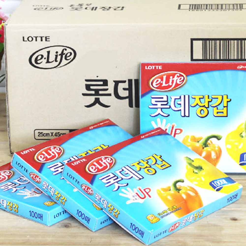 환경호르몬안전주방생활롯데장갑 엠보싱처리주부습진예방위생장갑 품질향상자동차정비 100매 30개입 - 상세 이미지 2