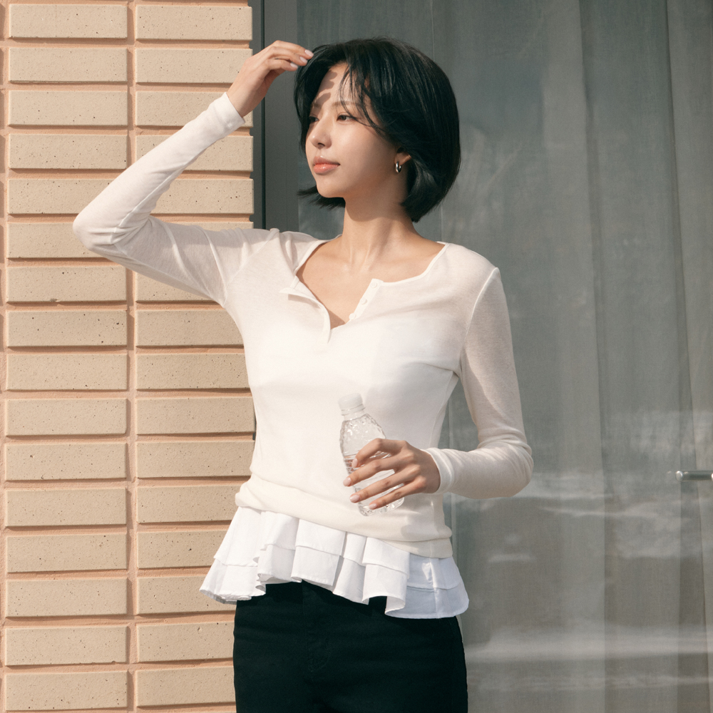 [3종세트] 26SS 올데이코어 헨리넥티 - 상품 이미지