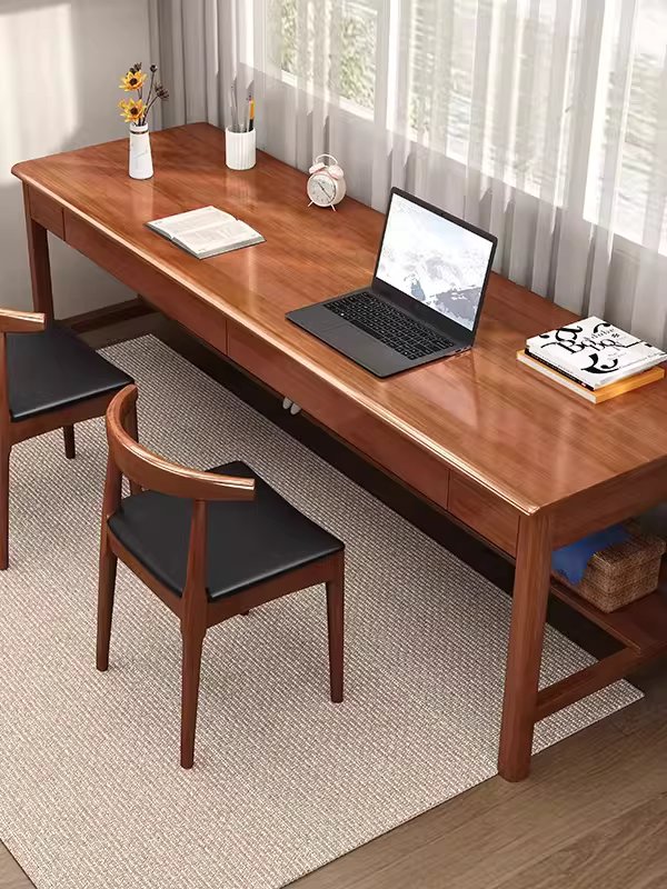 폭좁은 슬림 테이블 거실 원목 독서 틈새 보조 책상 100x45x75 - 상세 이미지 2