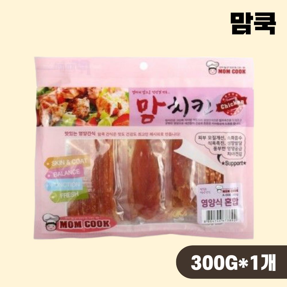 맘쿡 맘치킨 강아지간식 영양식혼합, 300g, 1개 - 상품 이미지