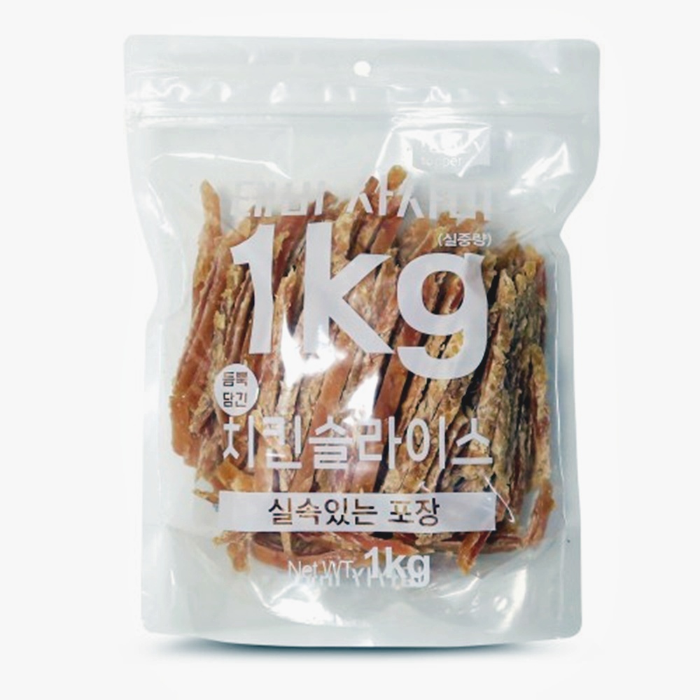 테비 사시미 대용량 육포 강아지간식 치킨슬라이스, 1kg, 1개 - 상세 이미지 2