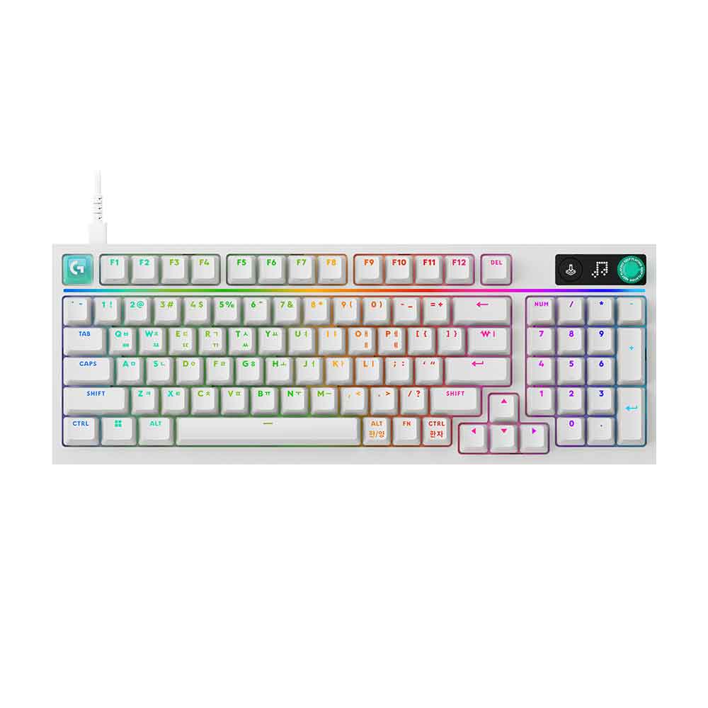 로지텍 G316 X 98 8K LED 도트 디스플레이 게이밍 기계식 키보드 게임용 적축 - 상세 이미지 4