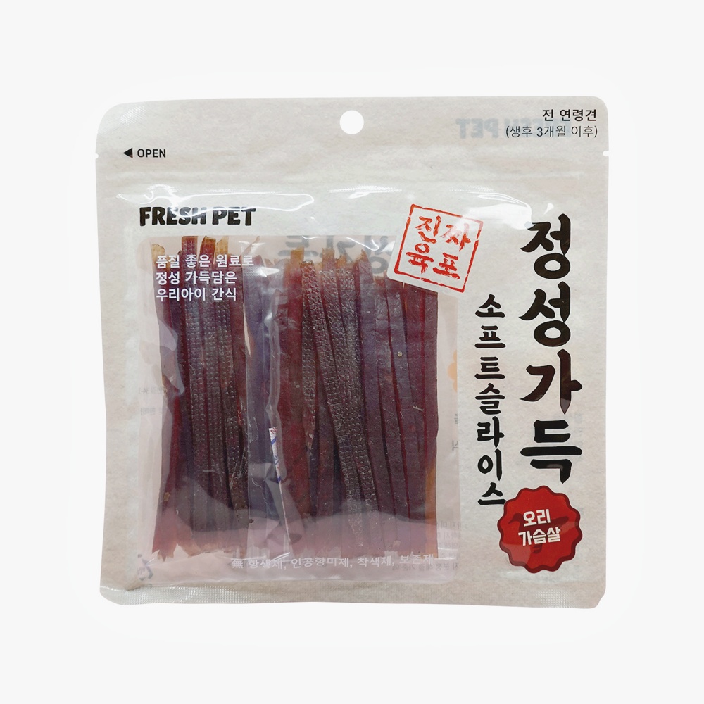 프레쉬펫 정성가득 사시미 애견 강아지간식 소프트 슬라이스 오리가슴살, 150g, 2개 - 상세 이미지 3