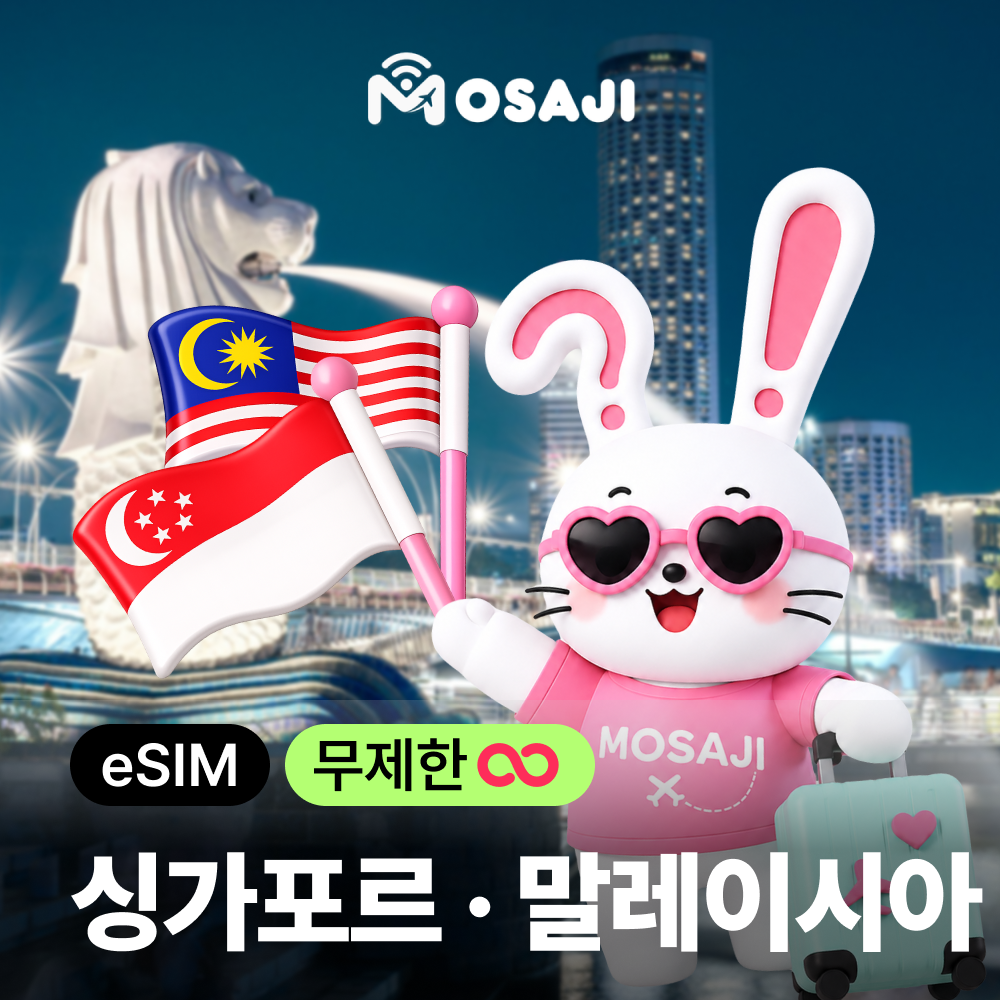 싱가포르이심 말레이시아 eSIM Singtel 1일 무제한 코타키나발루 E심 - 상품 이미지