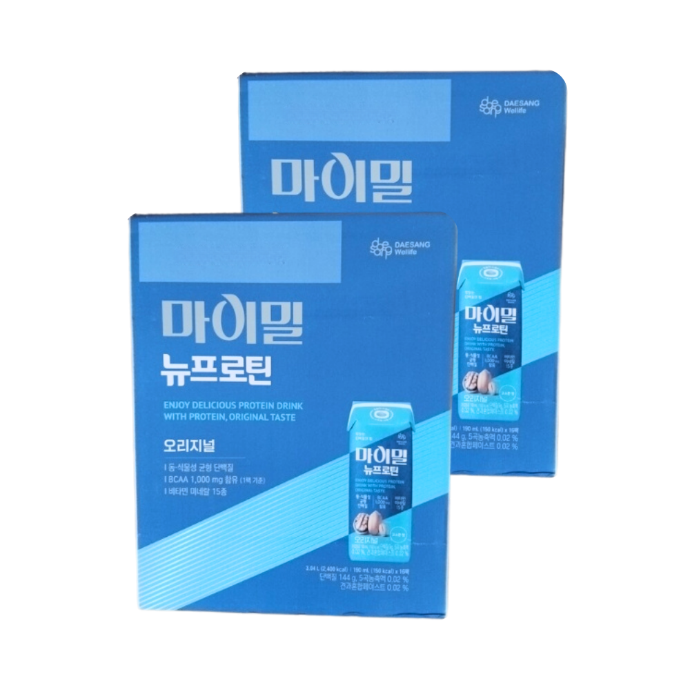 마이밀 뉴프로틴 190ml 16팩 x2박스 (32입) 단백질음료 - 상품 이미지