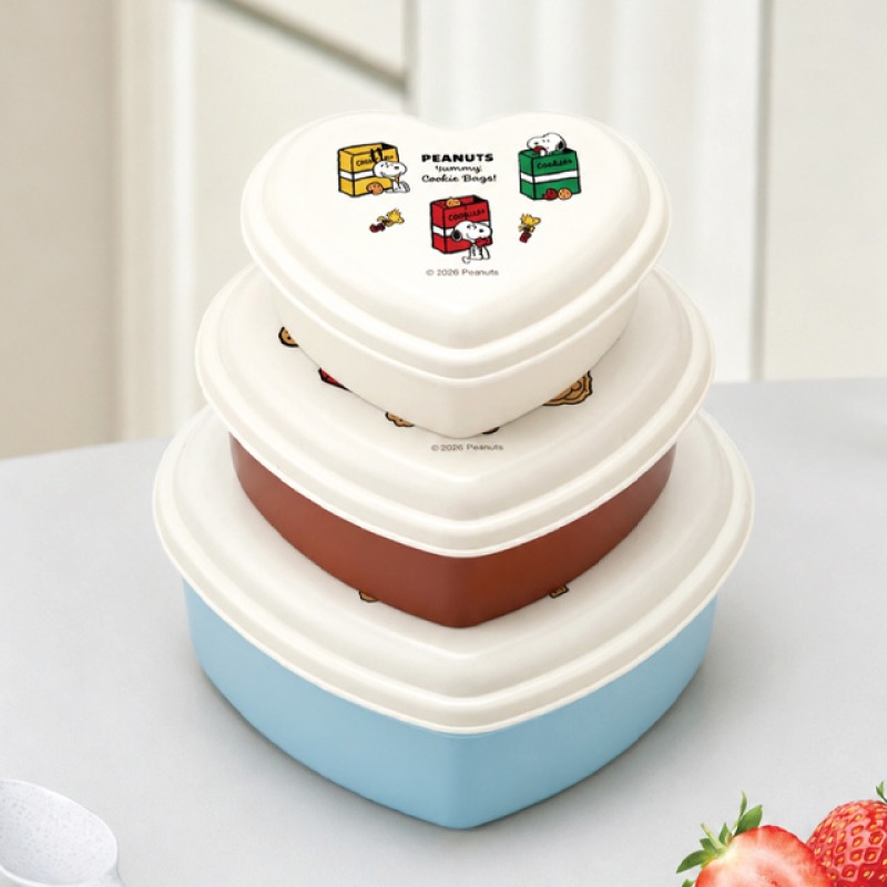 스누피 도시락 쿠키 반찬통 과일 3p 세트 이미지 6