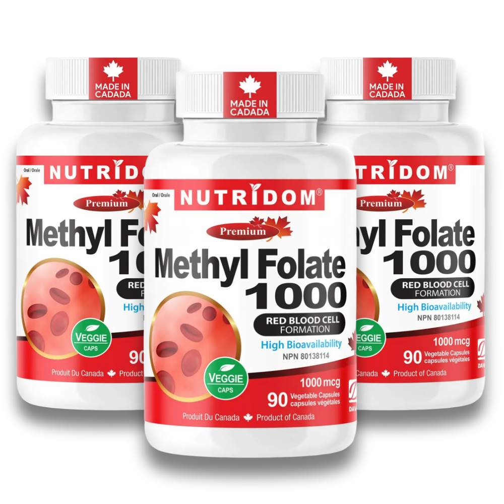 (3팩세트) 뉴트리돔 활성 엽산 메틸폴레이트 1000mcg 90캡슐 N321 - 상품 이미지