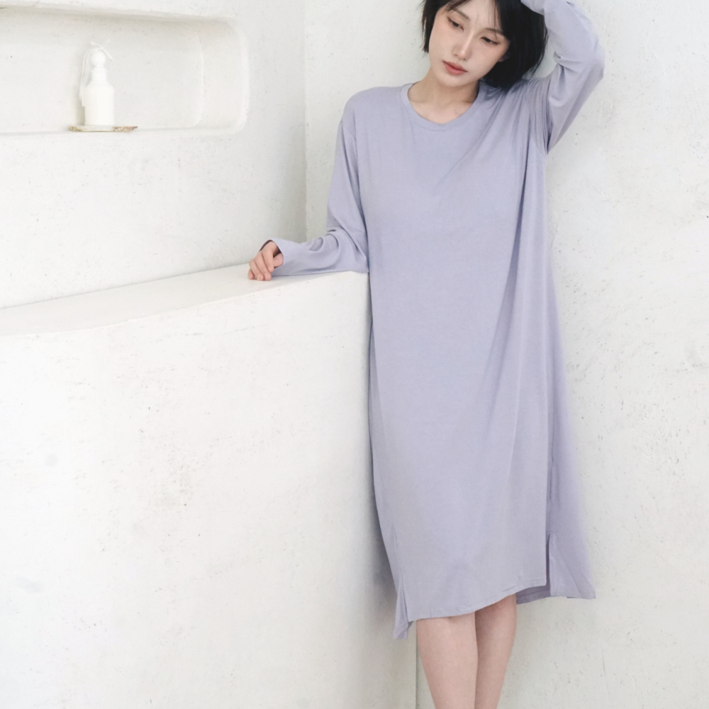 캡내장 원피스 잠옷 노브라 파자마 모달 루즈핏 임산부잠옷 보통의날들 - 상세 이미지 5