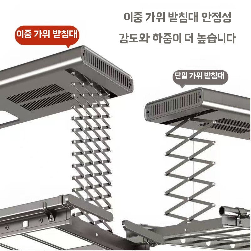 전동 천장형 빨래건조대 베란다 무선 송풍 기본형 - 상세 이미지 2