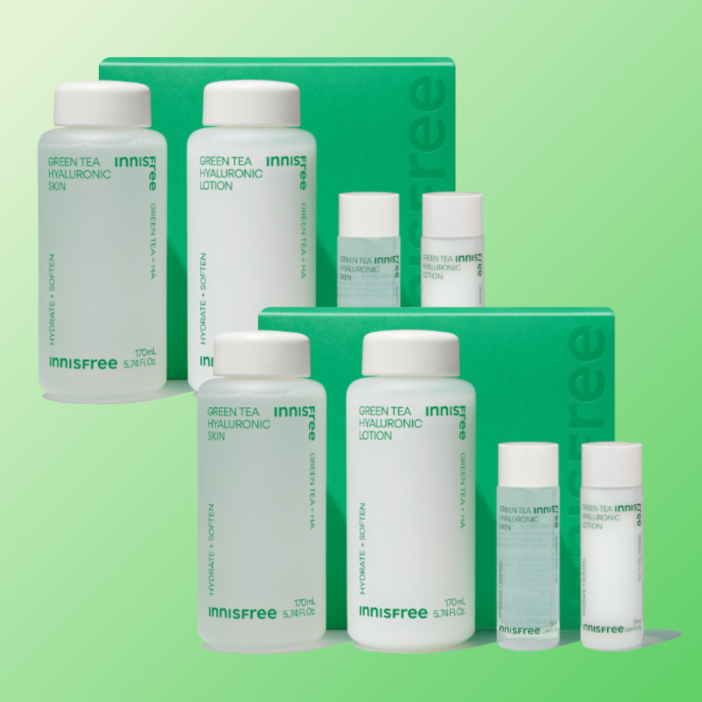 이니스프리 그린티 씨드 히알루론산 스킨케어 2종 세트 2개 (스킨 170mL+로션 170mL) 제품 이미지