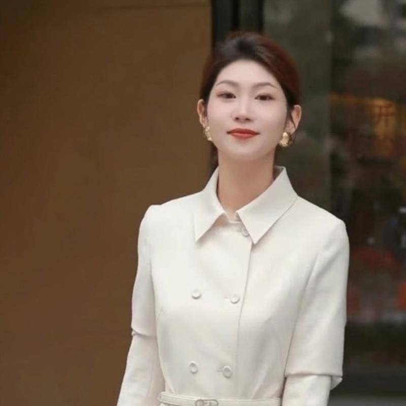 여성 슬림핏 정장 원피스 봄 가을 결혼식하객룩 상견례 돌잔치 모임 오피스룩 롱원피스 M - 상세 이미지 5