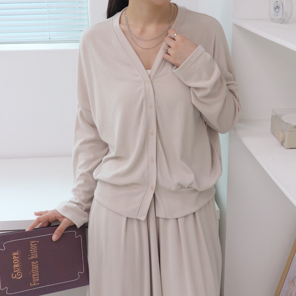 가을가디건 간절기 브이넥 빅사이즈 루즈핏 긴팔 가디건 - 상품 이미지