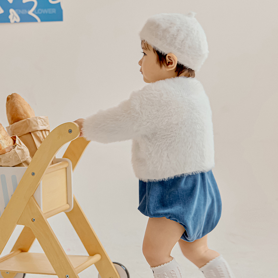 아기 가을 니트 가디건 엔젤 화이트 이미지 8