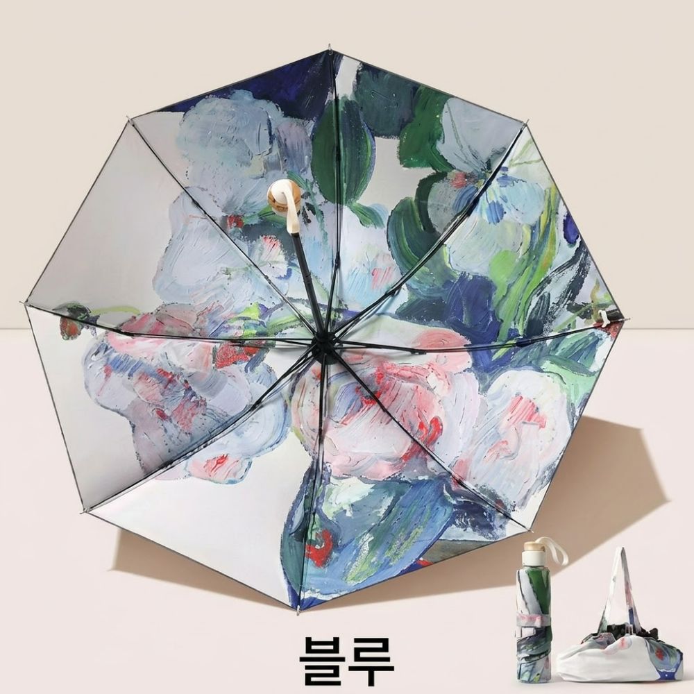 꽃무늬양우산 엄마양산 이중암막 차광양산 할머니 햇빛차단 이미지 6