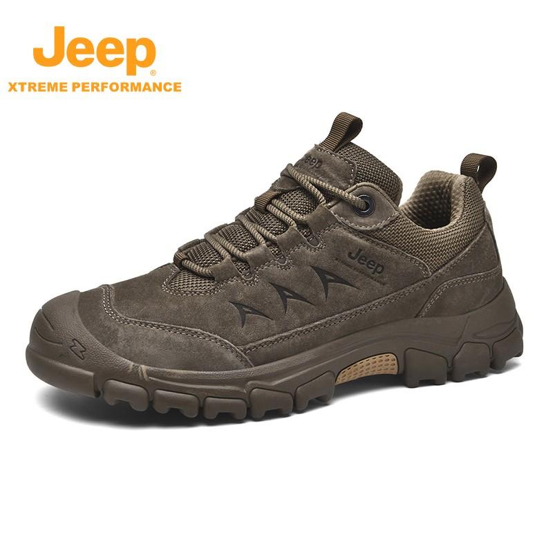 JEEP 지프 남성 방수 경량 트레킹화 발편한 아웃도어 등산화 가죽 신발 - 상품 이미지