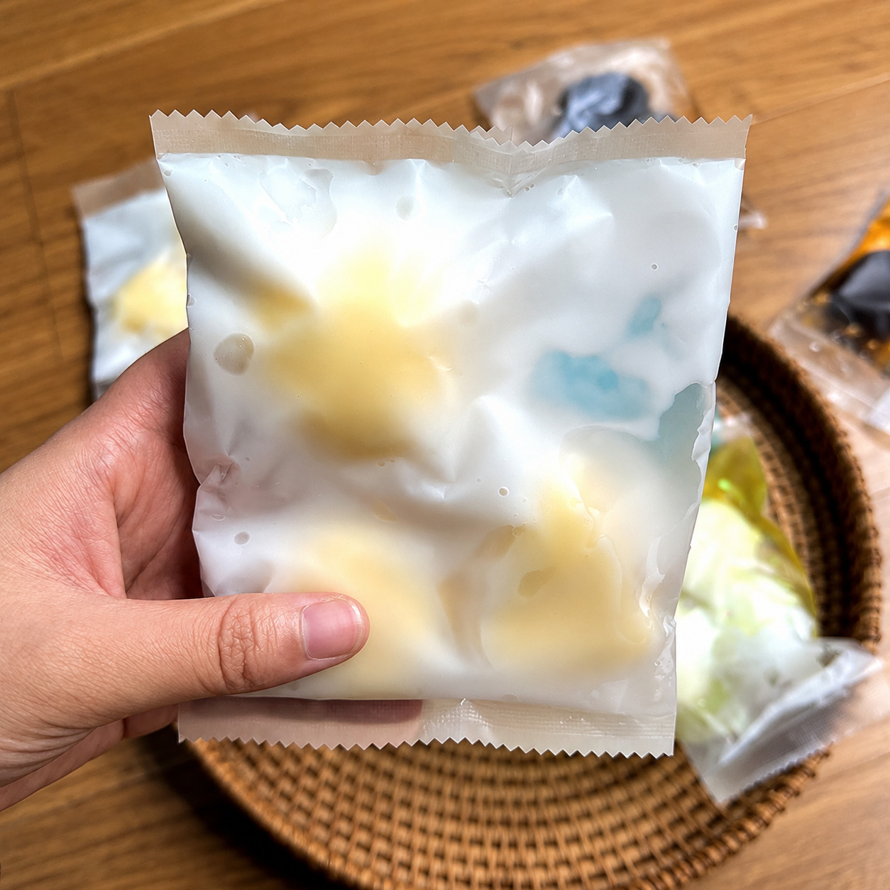 비닐팩 치즈 왁뿌볼 3P 크런치말랑이 키덜트 어른 스트레스해소 손장난감 말랑이 슬랑이 피젯 - 상세 이미지 3