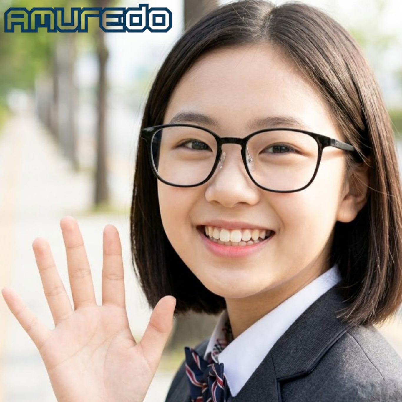 [아무래도 안경] 9g 초경량 독서 안경 학생 시력보호 스퀘어 - 상품 이미지