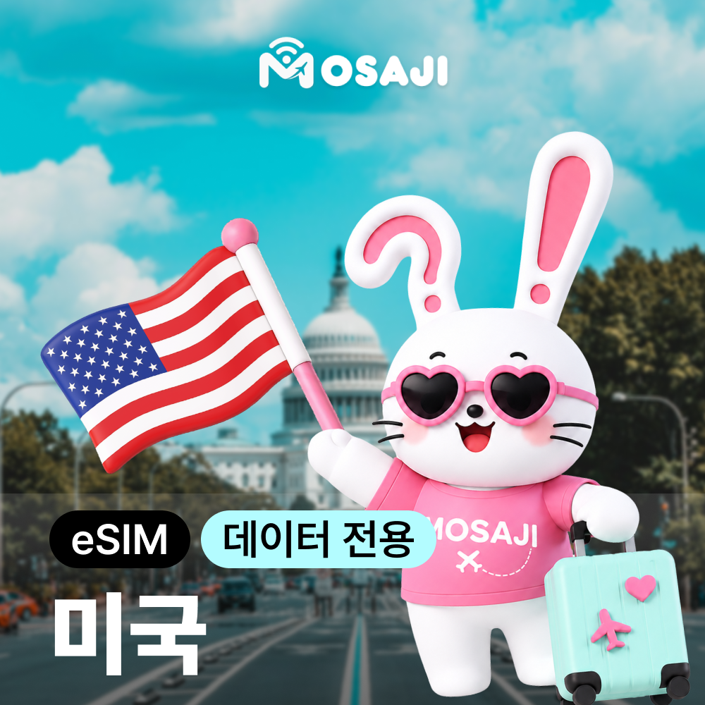 미국 이심 하와이 esIM 5G 티모바일 AT&T 버라이즌 데이터 1GB 7일 E심 - 메인 이미지